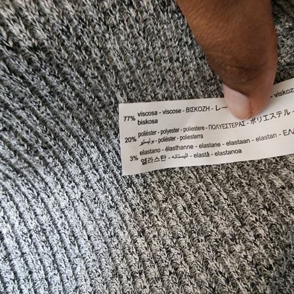 ZARA Ribbed Henley marled gray bodysuit - Picture 4 of 4